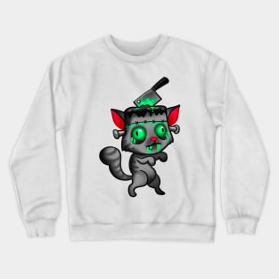 Zombie cat Crewneck Sweatshirt